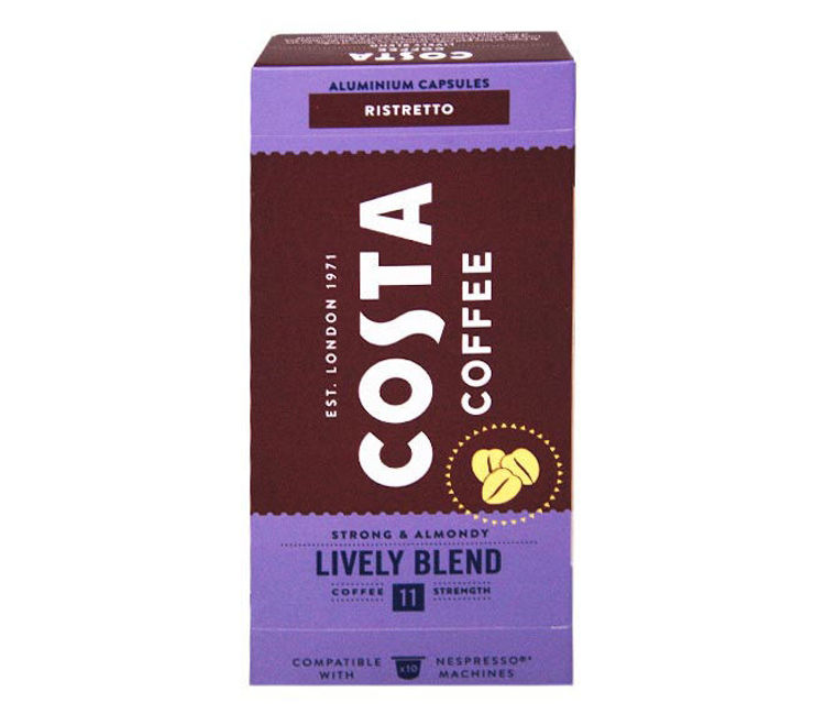 Picture of Costa Coffee Lively Blend Ristretto Capsules Nespresso Compatible 10pcs | Intensity 11