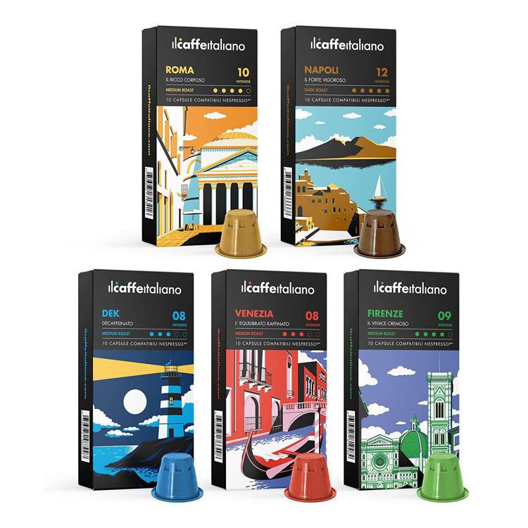 Picture of Tasting Kit Compatible with Nespresso IL Caffe Italiano 5 Varieties - 120 Capsules